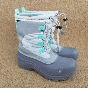 The North Face Alpenglow III Youth Gray Black Therma Felt Snow Boots Boys Sz 7